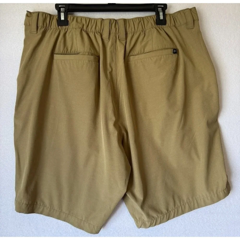 Banana Republic Shorts Men 40 Beige Performance Chino Stretch Elastic Waist
